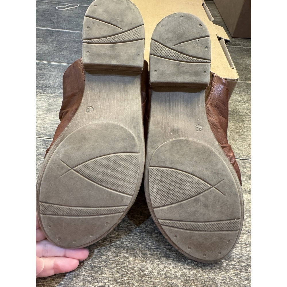 Miz Mooz Dandelion leather slide sandals in brandy Size 9 Wide - Picture 6 of 9